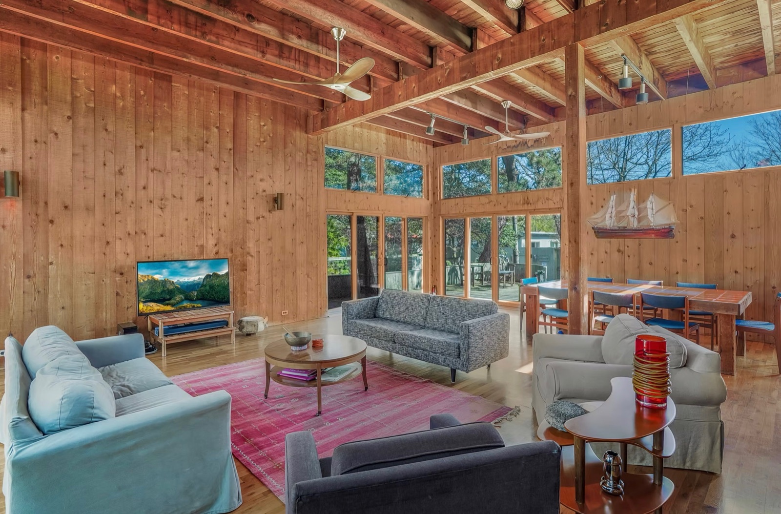 Vaulted living pavilion with clerestory windows